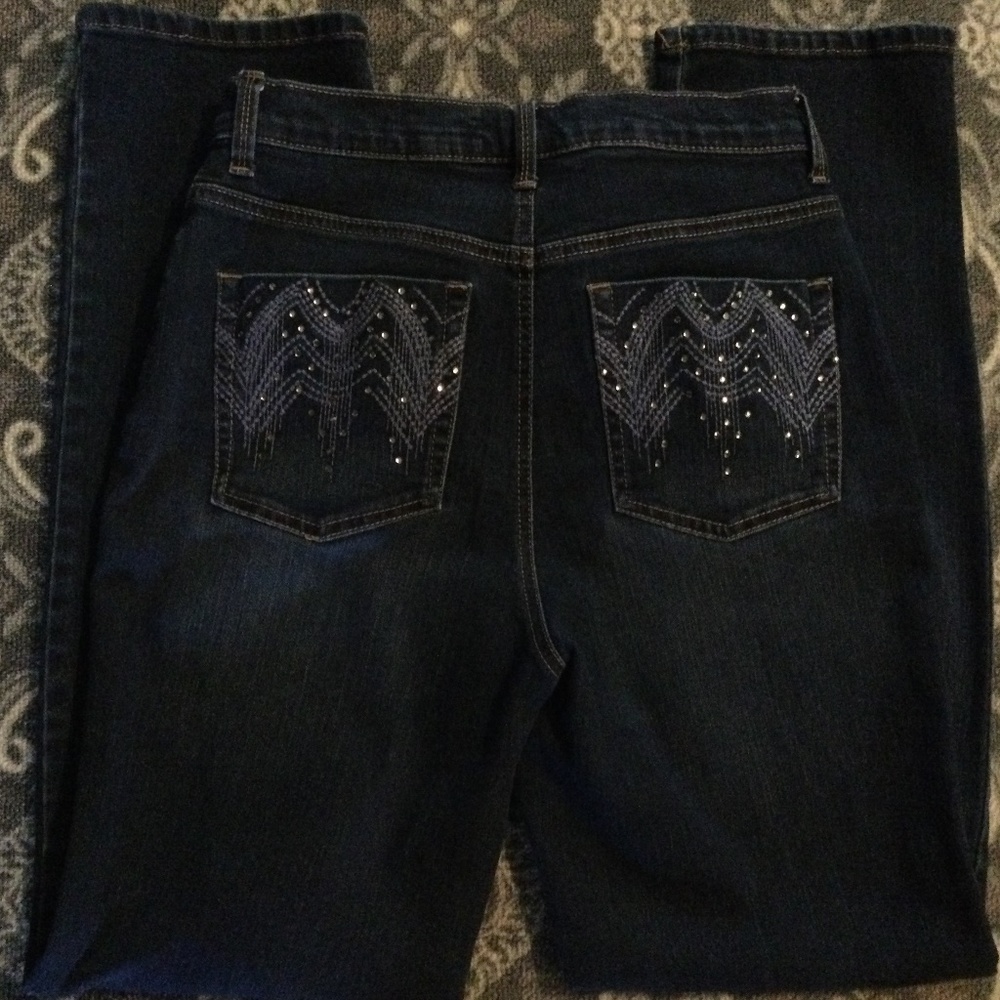 Gloria Vanderbilt Straight Leg Indigo Jeans Size 6/ Shirt included